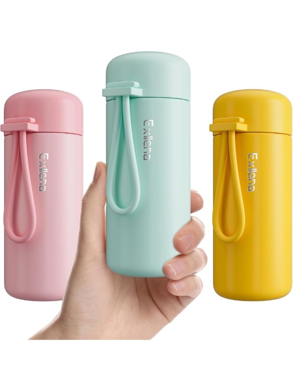 Set of 3 Mini Insulated Water Bottles 5oz - Leakproof, Hot & Cold Drink
